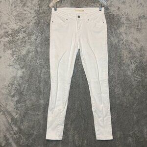 Levis 711 Women Classic Modern Mid Rise Slim Stretch White Denim Jean 28